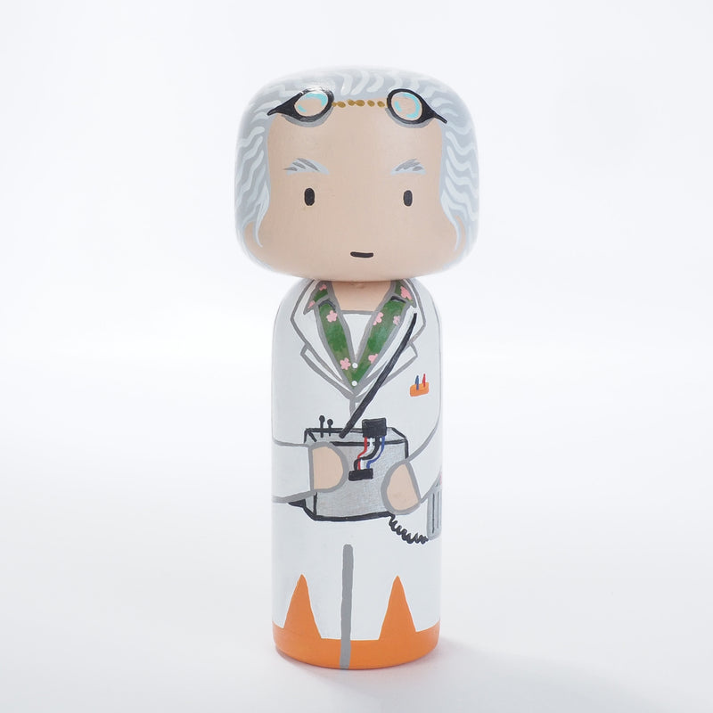 Back to the future - Marty and Doc Kokeshi hand-painted dolls