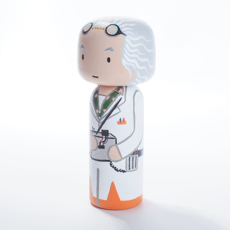 Back to the future - Marty and Doc Kokeshi hand-painted dolls