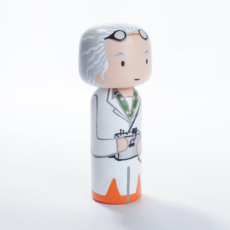 Back to the future - Marty and Doc Kokeshi hand-painted dolls