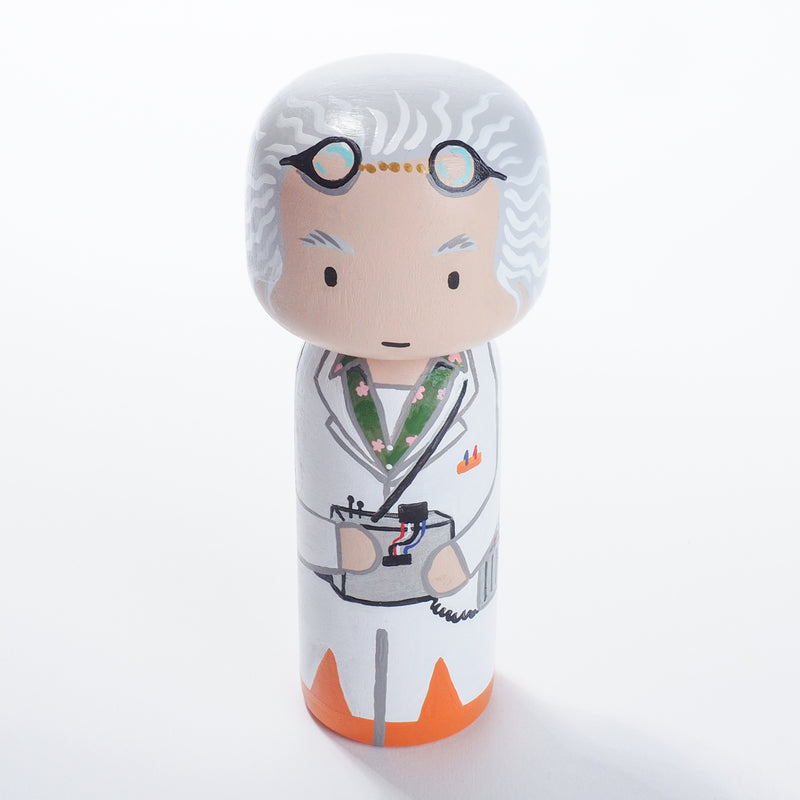 Back to the future - Marty and Doc Kokeshi hand-painted dolls