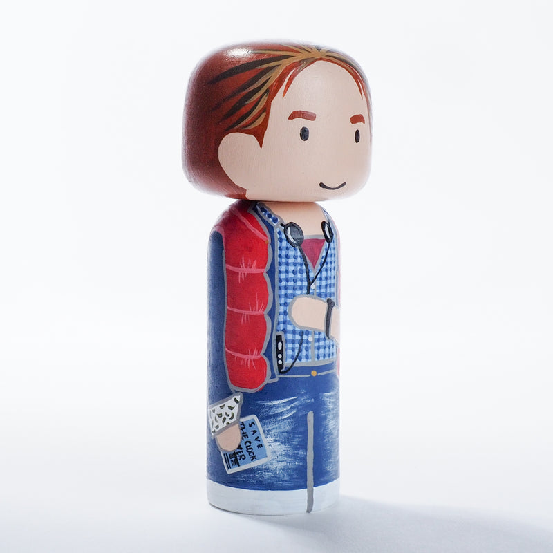 Back to the future - Marty and Doc Kokeshi hand-painted dolls