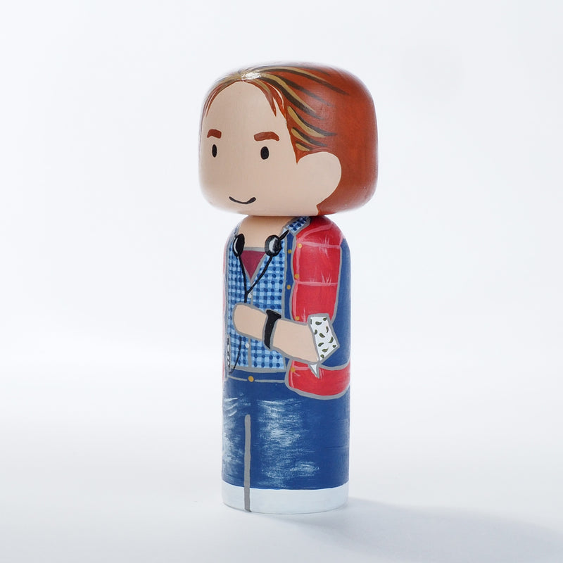 Back to the future - Marty and Doc Kokeshi hand-painted dolls