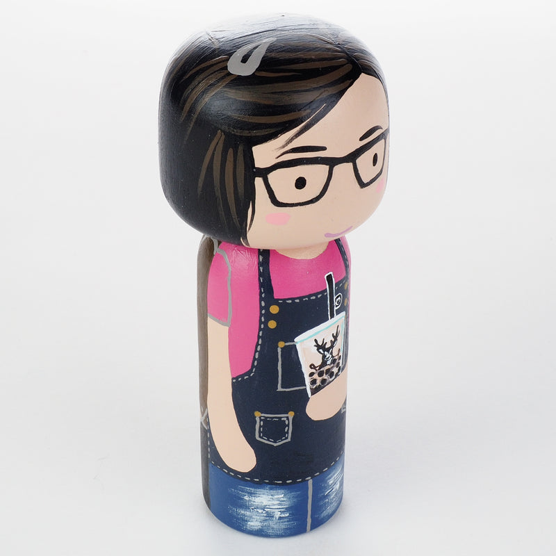 Introducing our new 2-in-1 family portrait Kokeshi dolls!  Everyone has many roles, interests, careers, personalities, and we all wear many hats in life.  Why not highlight and celebrate those in a hand-painted doll!  The toughest part is probably to choose the 2 roles you like us to paint.   Give something unique and personalized.  Customize your family, friends, or colleagues on Kokeshi dolls!  They are hand-painted with love that show the uniqueness of each individual. 