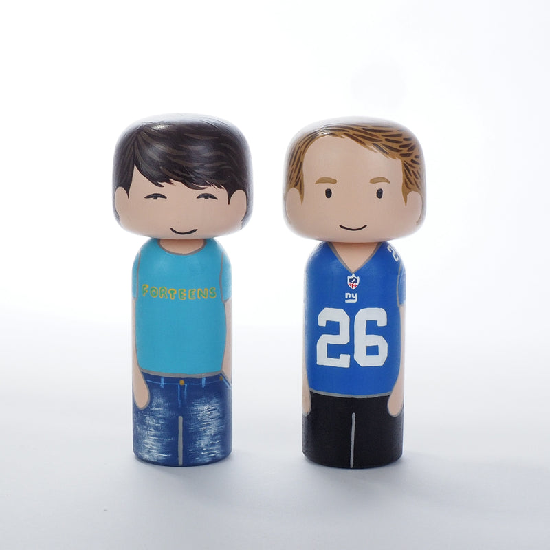 Custom Family and Friends Portrait on Kokeshi Dolls