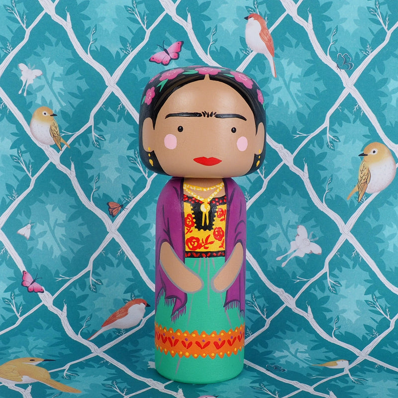 Frida Kokeshi Doll - trailblazing women