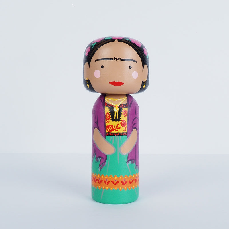 Frida Kokeshi Doll - trailblazing women