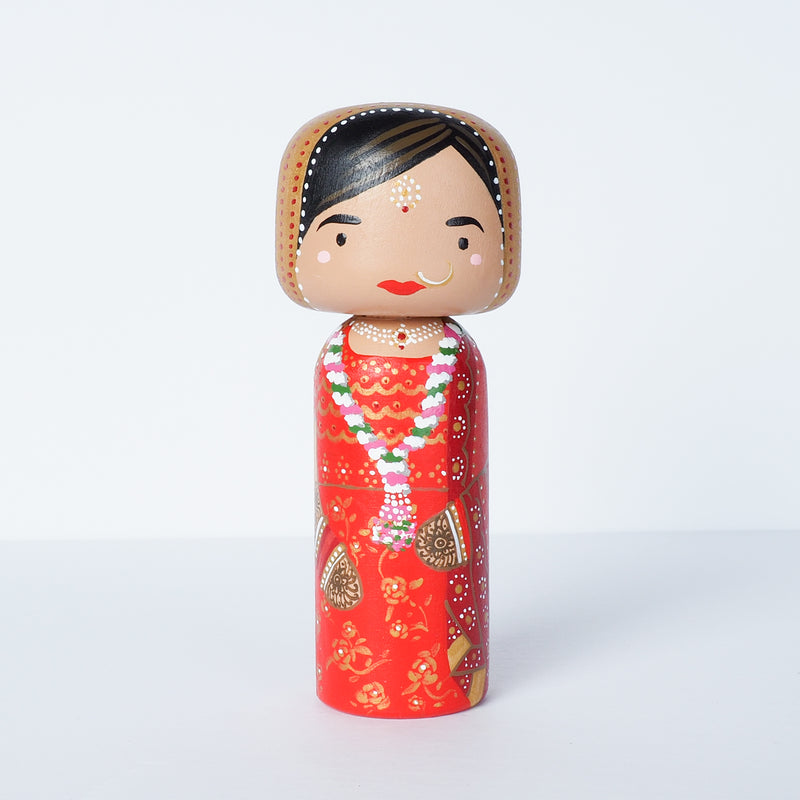 Indian Wedding Kokeshi Dolls