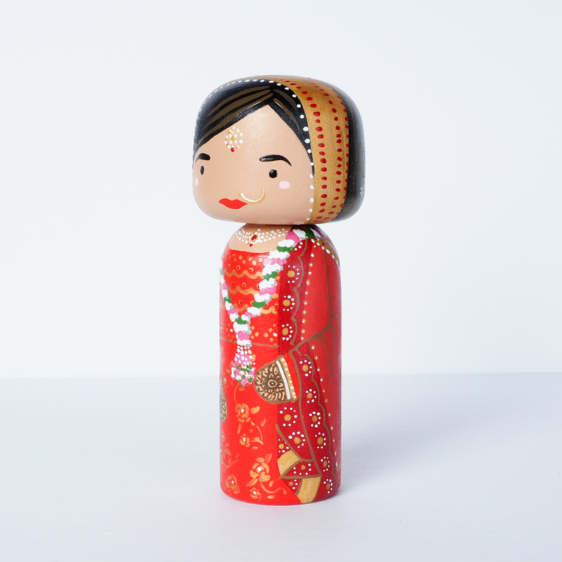 Indian Wedding Kokeshi Dolls