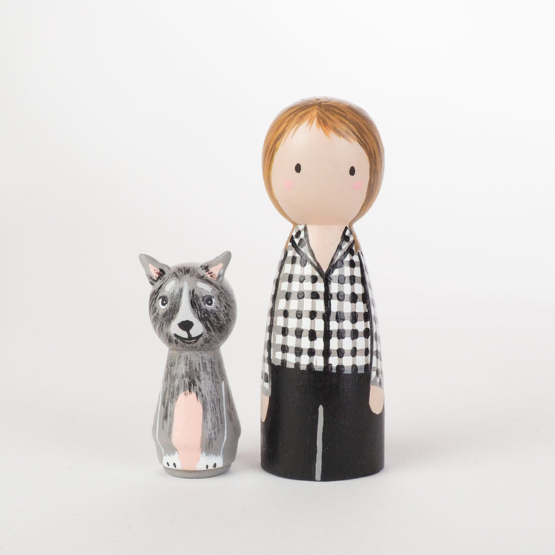 Give something unique and personalized.  Custom peg dolls of your family!  They are hand-painted that show the uniqueness of each individual in your family.  This will definitely touch the heart and bring smiles, may be even happy tears to your family.   These are great for Christmas gifts, parent's gifts, grandparent’s gifts, birthdays, anniversary gifts, couples’ gifts, or any other occasions.