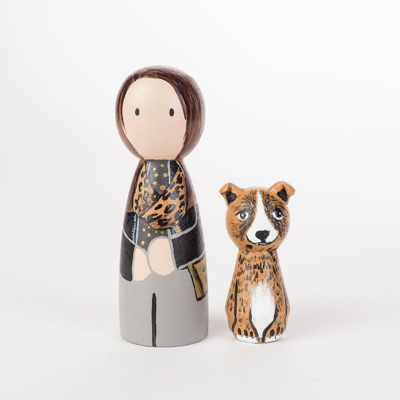 Give something unique and personalized.  Custom peg dolls of your family!  They are hand-painted that show the uniqueness of each individual in your family.  This will definitely touch the heart and bring smiles, may be even happy tears to your family.   These are great for Christmas gifts, parent's gifts, grandparent’s gifts, birthdays, anniversary gifts, couples’ gifts, or any other occasions.