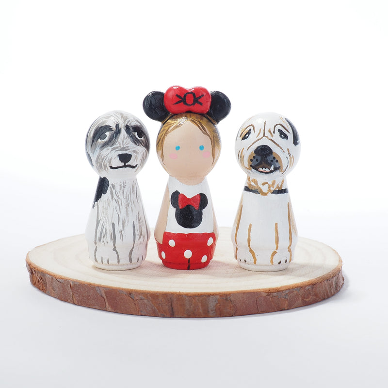 Give something unique and personalized.  Custom peg dolls of your family!  They are hand-painted that show the uniqueness of each individual in your family.  This will definitely touch the heart and bring smiles, may be even happy tears to your family.   These are great for Christmas gifts, parent's gifts, grandparent’s gifts, birthdays, anniversary gifts, couples’ gifts, or any other occasions.