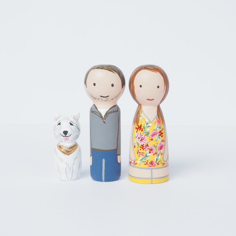 Big Family portrait - Peg Dolls