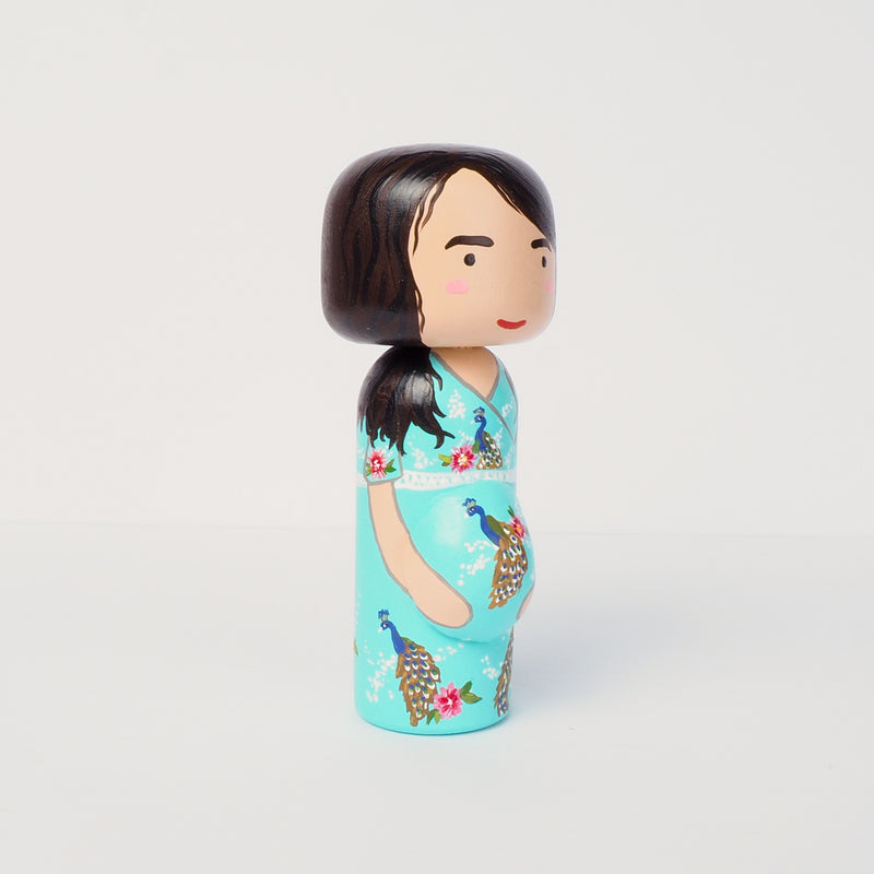 Introducing our pregnant portrait Kokeshi dolls!  Give something unique and personalized.  Customize your family, friends, or colleagues on Kokeshi dolls!  They are hand-painted with love that show the uniqueness of each individual. 