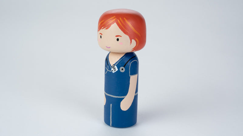 Nurse Kokeshi and Peg doll