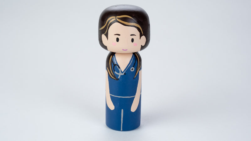 Nurse Kokeshi and Peg doll