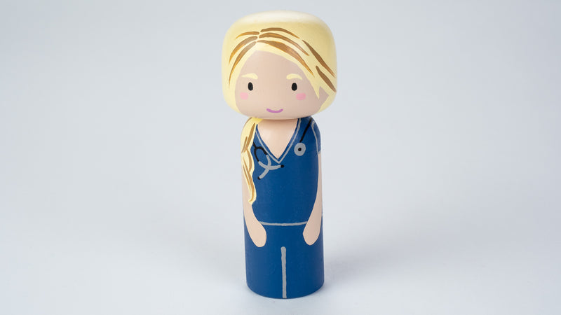 Nurse Kokeshi and Peg doll
