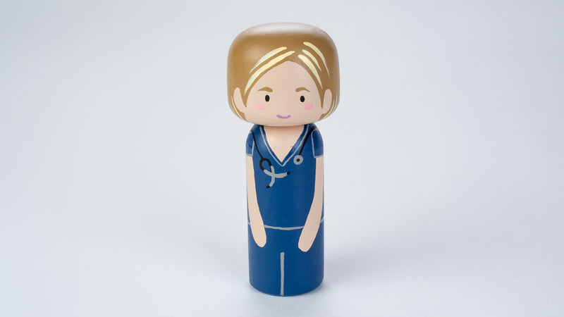 Nurse Kokeshi and Peg doll