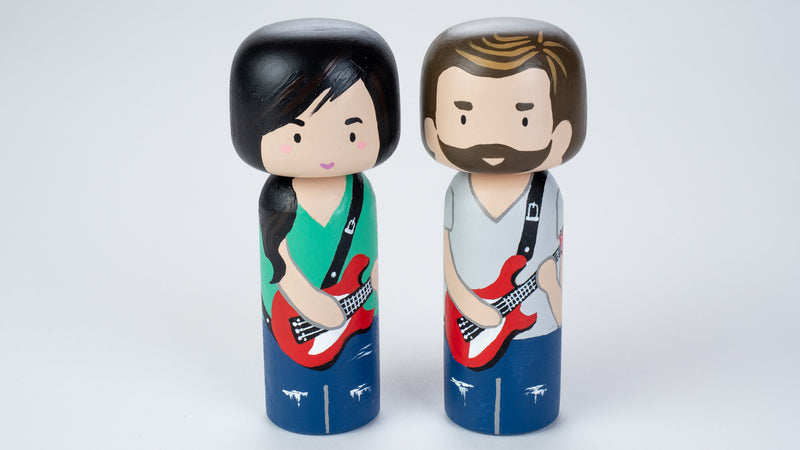 Any 3 Mix and Match hand-painted Kokeshi Dolls