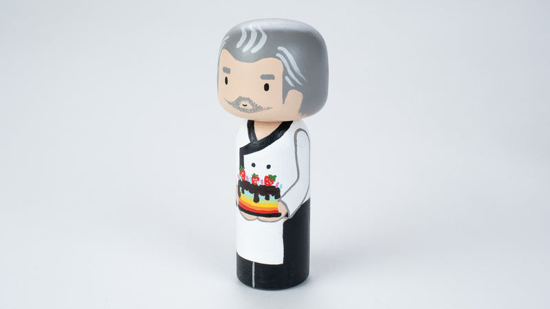 Baker - Hobby and occupational Kokeshi Doll.  Introducing our new hobby and occupational Kokeshi dolls!  Give something unique and personalized.  Customize a hobby or occupation of your family, friends, or colleagues on Kokeshi dolls!  They are hand-painted with love that show the uniqueness of each individual. 