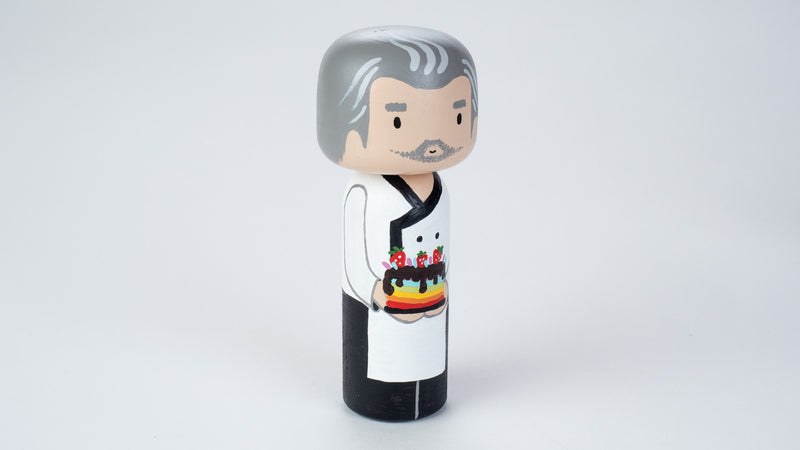 Baker - Hobby and occupational Kokeshi Doll.  Introducing our new hobby and occupational Kokeshi dolls!  Give something unique and personalized.  Customize a hobby or occupation of your family, friends, or colleagues on Kokeshi dolls!  They are hand-painted with love that show the uniqueness of each individual. 