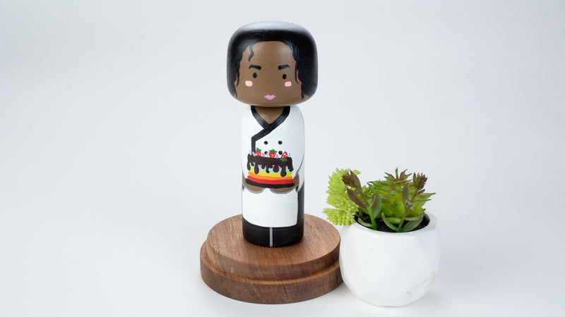 Baker - Hobby and occupational Kokeshi Doll.  Introducing our new hobby and occupational Kokeshi dolls!  Give something unique and personalized.  Customize a hobby or occupation of your family, friends, or colleagues on Kokeshi dolls!  They are hand-painted with love that show the uniqueness of each individual. 