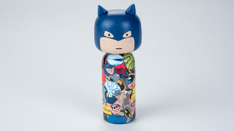 Introducing our new upcycled superhero Kokeshi dolls!  These Kokeshi are made using used comics or books and are carefully hand-painted to match the character and theme of the books.  We spark the joy back of used books and upcycle it to something that is unique and personalized.  They are all truly one of a kind.