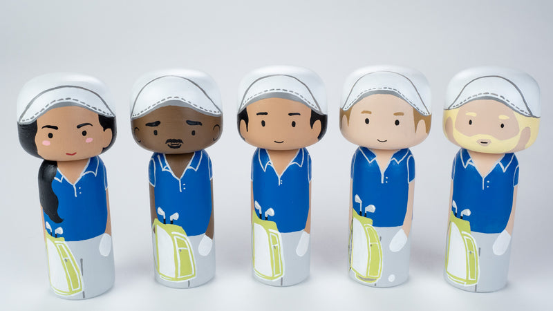 Any 3 Mix and Match hand-painted Kokeshi Dolls