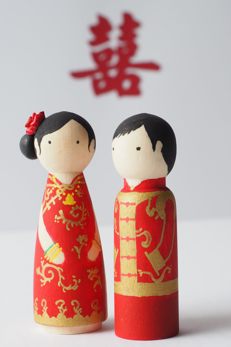 Family and Friends Portrait on Mini wooden dolls - Gift Certificate