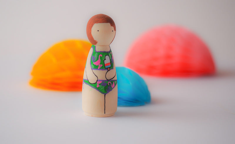 Summer - Family Peg Dolls.  Give something unique and personalized. Custom peg dolls of your family, friends, or colleagues! They are hand-painted that show the uniqueness of each individual with their hobbies, occupations, or different seasons of the year. This will definitely touch the heart and bring smiles. These are great for birthdays, anniversary, parent's gifts, grandparent’s gifts, retirement, graduations, communion, colleague’s going away gift, or any other occasions. 