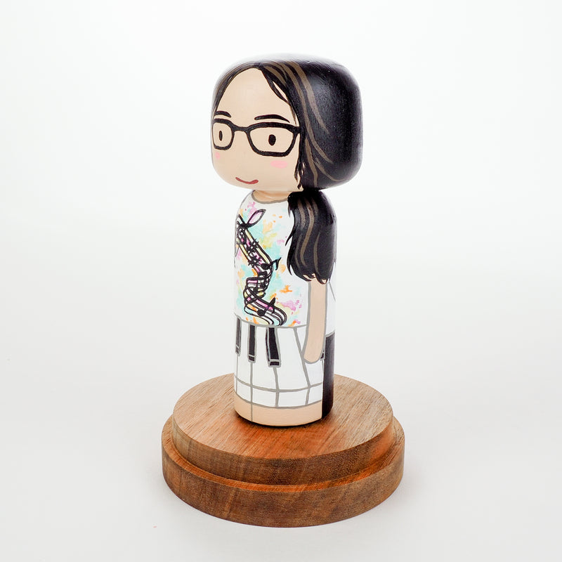 Introducing our new 2-in-1 family portrait Kokeshi dolls!  Everyone has many roles, interests, careers, personalities, and we all wear many hats in life.  Why not highlight and celebrate those in a hand-painted doll!  The toughest part is probably to choose the 2 roles you like us to paint.   Give something unique and personalized.  Customize your family, friends, or colleagues on Kokeshi dolls!  They are hand-painted with love that show the uniqueness of each individual. 