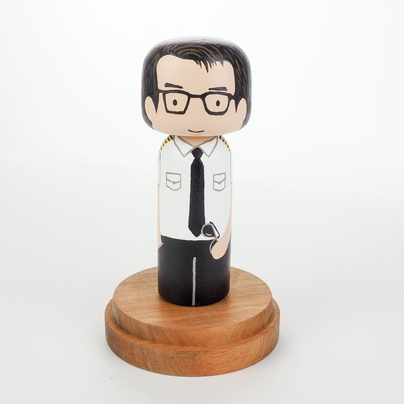 Introducing our new 2-in-1 family portrait Kokeshi dolls!  Everyone has many roles, interests, careers, personalities, and we all wear many hats in life.  Why not highlight and celebrate those in a hand-painted doll!  The toughest part is probably to choose the 2 roles you like us to paint.   Give something unique and personalized.  Customize your family, friends, or colleagues on Kokeshi dolls!  They are hand-painted with love that show the uniqueness of each individual. 