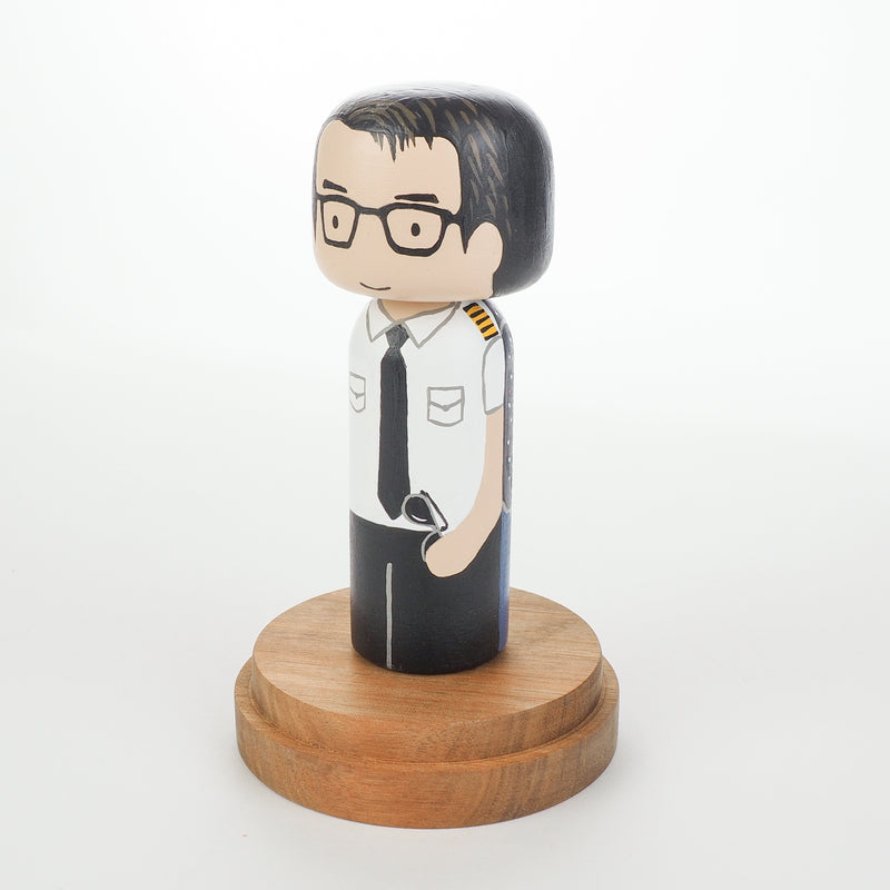 Introducing our new 2-in-1 family portrait Kokeshi dolls!  Everyone has many roles, interests, careers, personalities, and we all wear many hats in life.  Why not highlight and celebrate those in a hand-painted doll!  The toughest part is probably to choose the 2 roles you like us to paint.   Give something unique and personalized.  Customize your family, friends, or colleagues on Kokeshi dolls!  They are hand-painted with love that show the uniqueness of each individual. 