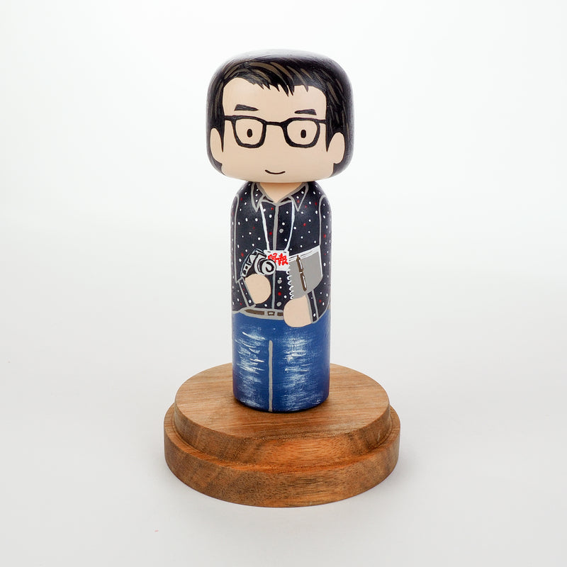 Introducing our new 2-in-1 family portrait Kokeshi dolls!  Everyone has many roles, interests, careers, personalities, and we all wear many hats in life.  Why not highlight and celebrate those in a hand-painted doll!  The toughest part is probably to choose the 2 roles you like us to paint.   Give something unique and personalized.  Customize your family, friends, or colleagues on Kokeshi dolls!  They are hand-painted with love that show the uniqueness of each individual. 