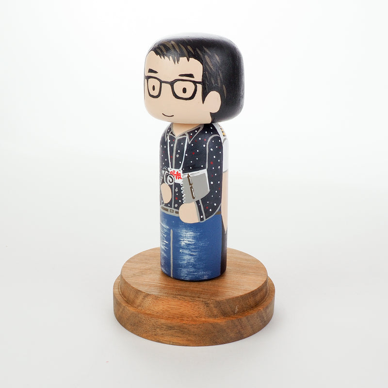 Introducing our new 2-in-1 family portrait Kokeshi dolls!  Everyone has many roles, interests, careers, personalities, and we all wear many hats in life.  Why not highlight and celebrate those in a hand-painted doll!  The toughest part is probably to choose the 2 roles you like us to paint.   Give something unique and personalized.  Customize your family, friends, or colleagues on Kokeshi dolls!  They are hand-painted with love that show the uniqueness of each individual. 