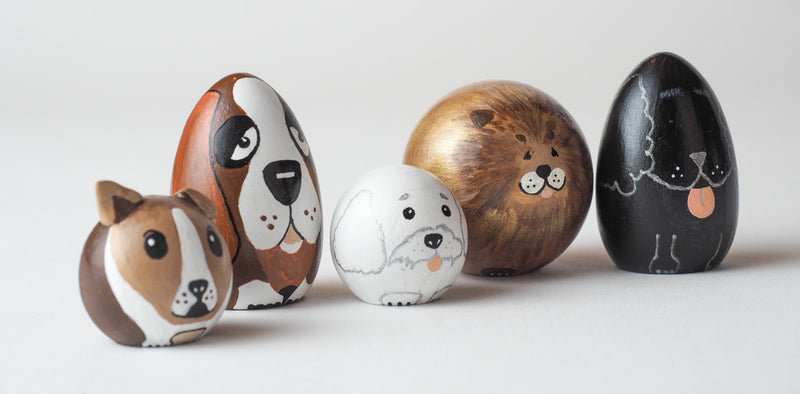 Dog Peg Dolls – Unique pet portrait for pet owners.  Custom dog portrait on a wooden peg doll!  The pet peg doll is hand-painted that show the uniqueness of the pet.  What a unique gift for pet owners or for yourself.  Perfect and unique gift for dog lovers!  It is also a great gift for pet memorials.  It will touch the heart.