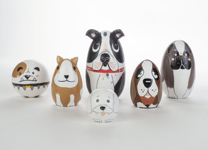 dog lover - dog peg doll and portrait