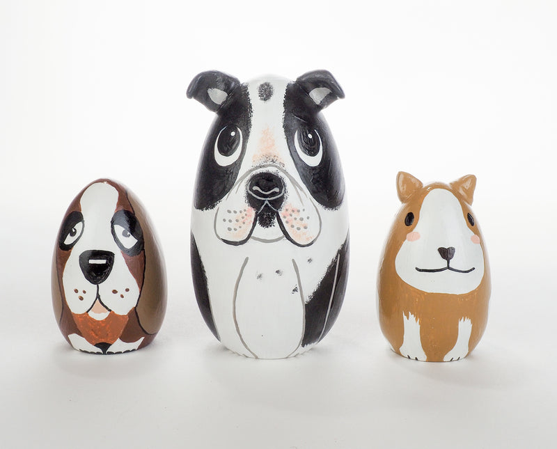Chow Chow Dog Peg Dolls – Unique pet portrait for pet owners