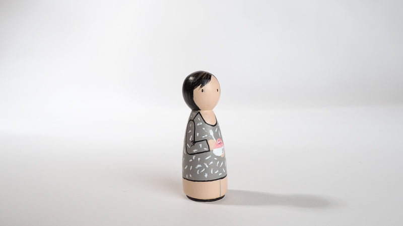 Give something unique and personalized.  Custom peg dolls of your family!  They are hand-painted that show the uniqueness of each individual in your family.  This will definitely touch the heart and bring smiles, may be even happy tears to your family.   These are great for parent's gifts, grandparent’s gifts, birthdays, anniversary gifts, couples’ gifts, or any other occasions.