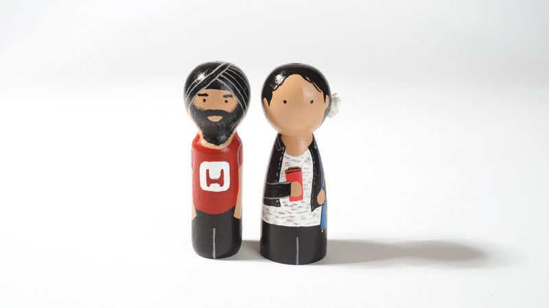 Give something unique and personalized.  Custom peg dolls of your family!  They are hand-painted that show the uniqueness of each individual in your family.  This will definitely touch the heart and bring smiles, may be even happy tears to your family.   These are great for parent's gifts, grandparent’s gifts, birthdays, anniversary gifts, couples’ gifts, or any other occasions.
