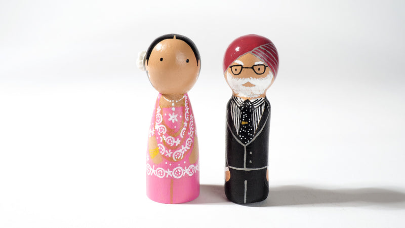 Give something unique and personalized.  Custom peg dolls of your family!  They are hand-painted that show the uniqueness of each individual in your family.  This will definitely touch the heart and bring smiles, may be even happy tears to your family.   These are great for parent's gifts, grandparent’s gifts, birthdays, anniversary gifts, couples’ gifts, or any other occasions.