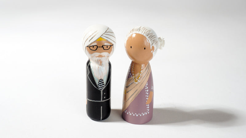 Give something unique and personalized.  Custom peg dolls of your family!  They are hand-painted that show the uniqueness of each individual in your family.  This will definitely touch the heart and bring smiles, may be even happy tears to your family.   These are great for parent's gifts, grandparent’s gifts, birthdays, anniversary gifts, couples’ gifts, or any other occasions.