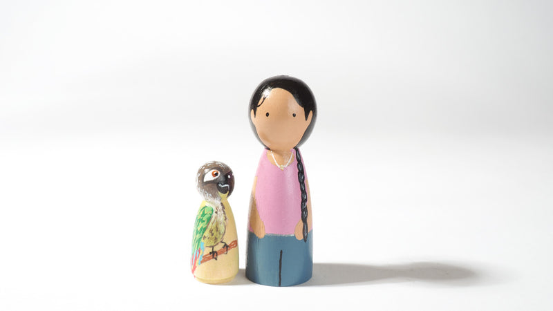Give something unique and personalized.  Custom peg dolls of your family!  They are hand-painted that show the uniqueness of each individual in your family.  This will definitely touch the heart and bring smiles, may be even happy tears to your family.   These are great for parent's gifts, grandparent’s gifts, birthdays, anniversary gifts, couples’ gifts, or any other occasions.