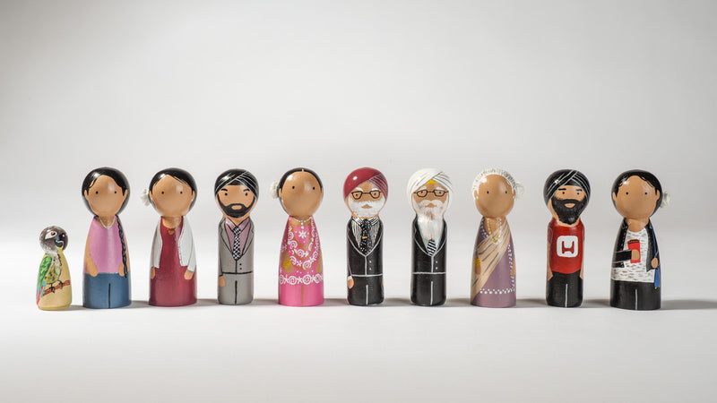 Give something unique and personalized.  Custom peg dolls of your family!  They are hand-painted that show the uniqueness of each individual in your family.  This will definitely touch the heart and bring smiles, may be even happy tears to your family.   These are great for parent's gifts, grandparent’s gifts, birthdays, anniversary gifts, couples’ gifts, or any other occasions.