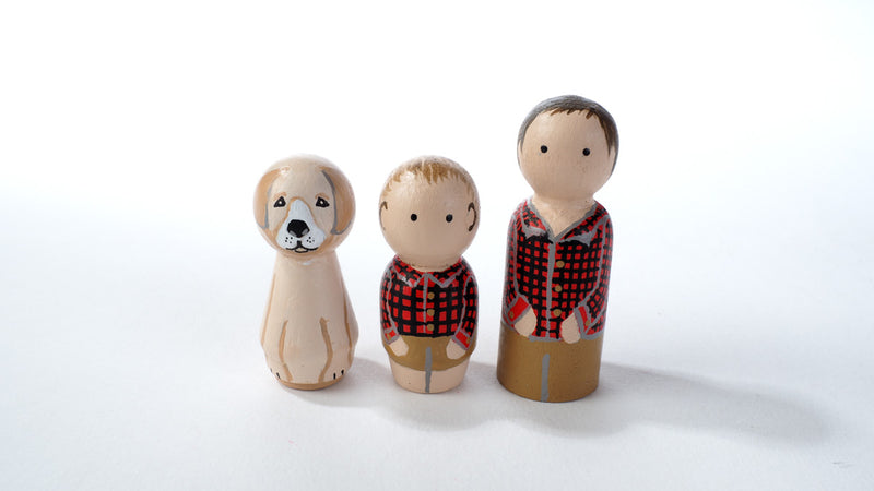 Give something unique and personalized.  Custom peg dolls of your family!  They are hand-painted that show the uniqueness of each individual in your family.  This will definitely touch the heart and bring smiles, may be even happy tears to your family.   These are great for parent's gifts, grandparent’s gifts, birthdays, anniversary gifts, couples’ gifts, or any other occasions.