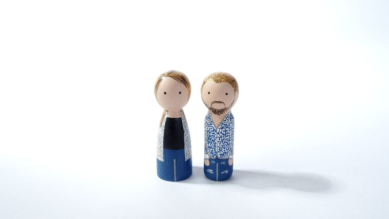 Give something unique and personalized.  Custom peg dolls of your family!  They are hand-painted that show the uniqueness of each individual in your family.  This will definitely touch the heart and bring smiles, may be even happy tears to your family.   These are great for parent's gifts, grandparent’s gifts, birthdays, anniversary gifts, couples’ gifts, or any other occasions.