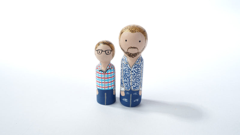 Give something unique and personalized.  Custom peg dolls of your family!  They are hand-painted that show the uniqueness of each individual in your family.  This will definitely touch the heart and bring smiles, may be even happy tears to your family.   These are great for parent's gifts, grandparent’s gifts, birthdays, anniversary gifts, couples’ gifts, or any other occasions.