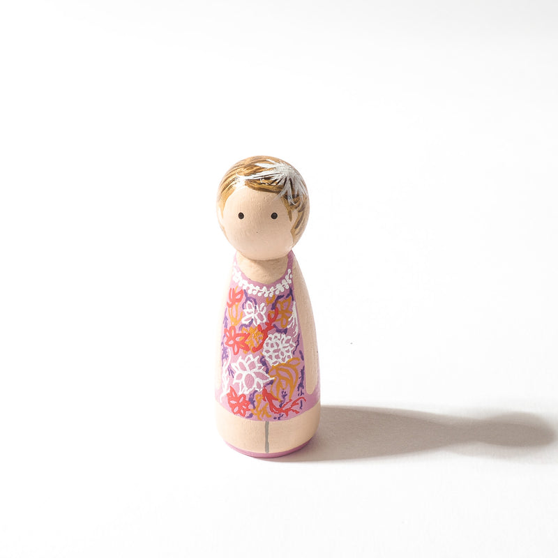 Give something unique and personalized.  Custom peg dolls of your family!  They are hand-painted that show the uniqueness of each individual in your family.  This will definitely touch the heart and bring smiles, may be even happy tears to your family.   These are great for parent's gifts, grandparent’s gifts, birthdays, anniversary gifts, couples’ gifts, or any other occasions.