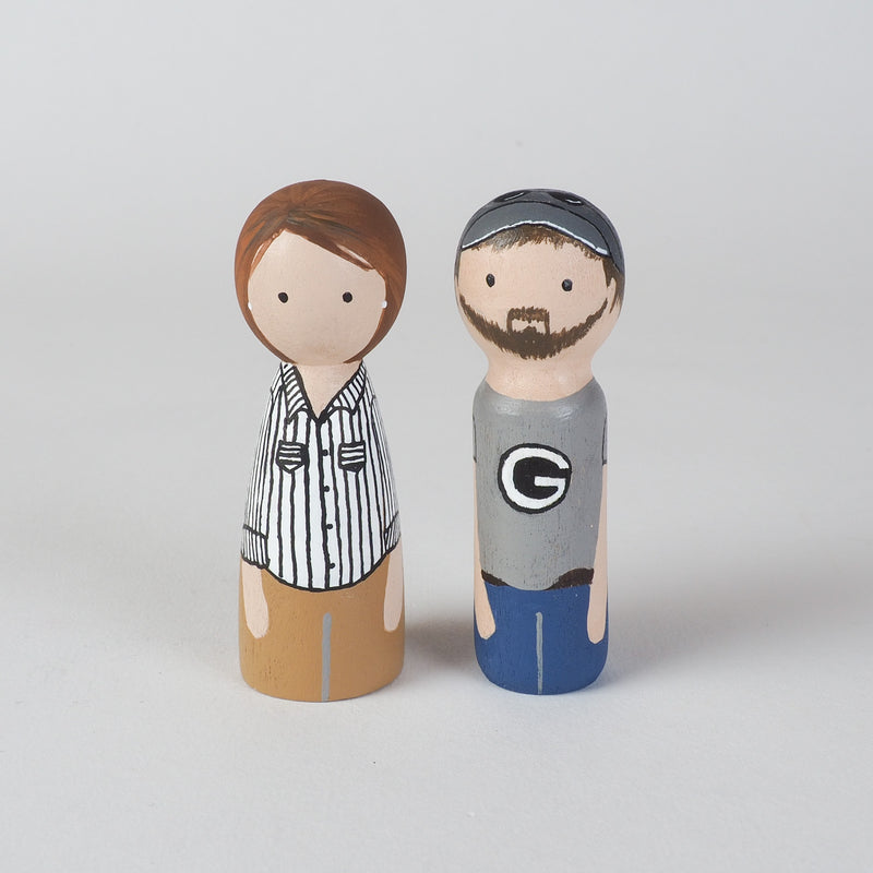 Give something unique and personalized.  Custom peg dolls of your family!  They are hand-painted that show the uniqueness of each individual in your family.  This will definitely touch the heart and bring smiles, may be even happy tears to your family.   These are great for parent's gifts, grandparent’s gifts, birthdays, anniversary gifts, couples’ gifts, or any other occasions.