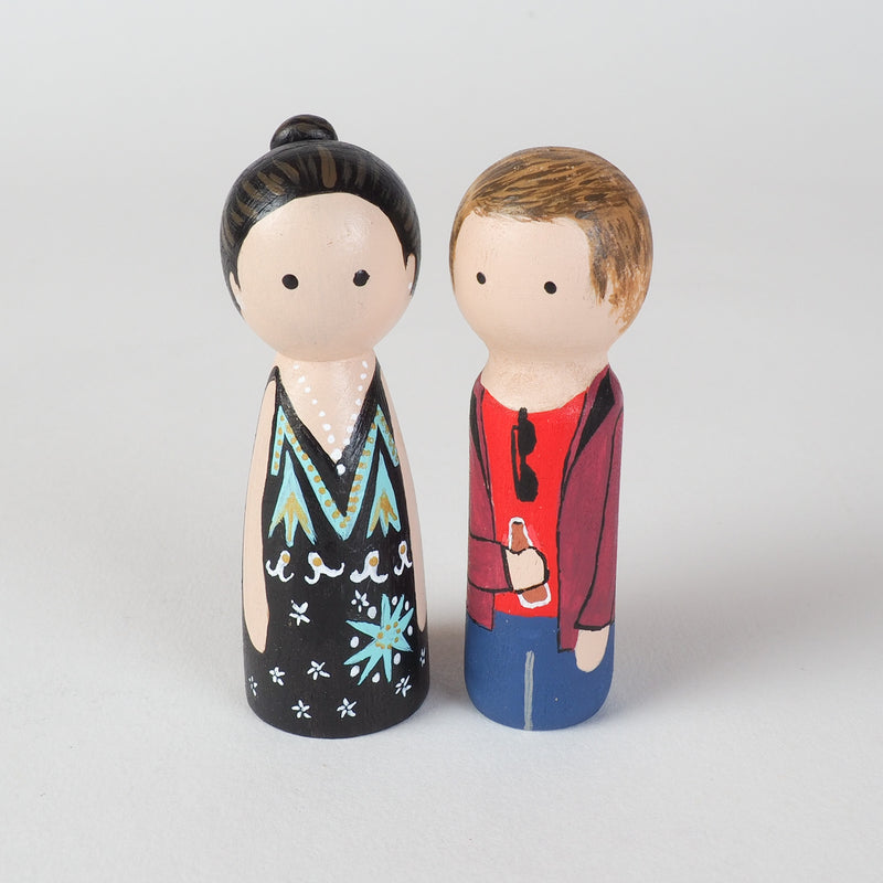 Give something unique and personalized.  Custom peg dolls of your family!  They are hand-painted that show the uniqueness of each individual in your family.  This will definitely touch the heart and bring smiles, may be even happy tears to your family.   These are great for parent's gifts, grandparent’s gifts, birthdays, anniversary gifts, couples’ gifts, or any other occasions.