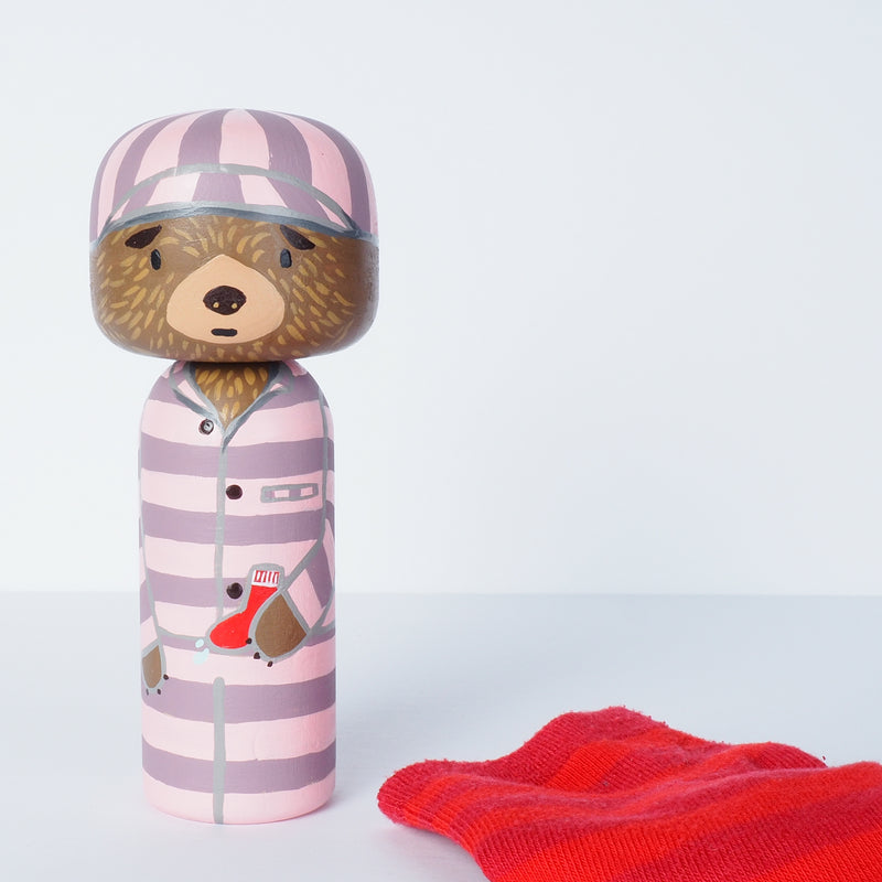 Paddington Kokeshi peg doll